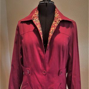 Red Bandolino Lightweight Trench Coat